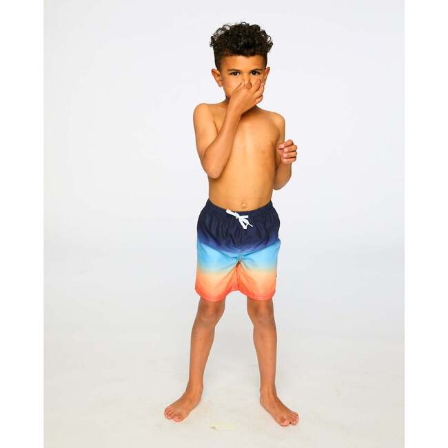 Swim Trunks, Blue And Orange Gradient - Swim Trunks - 3