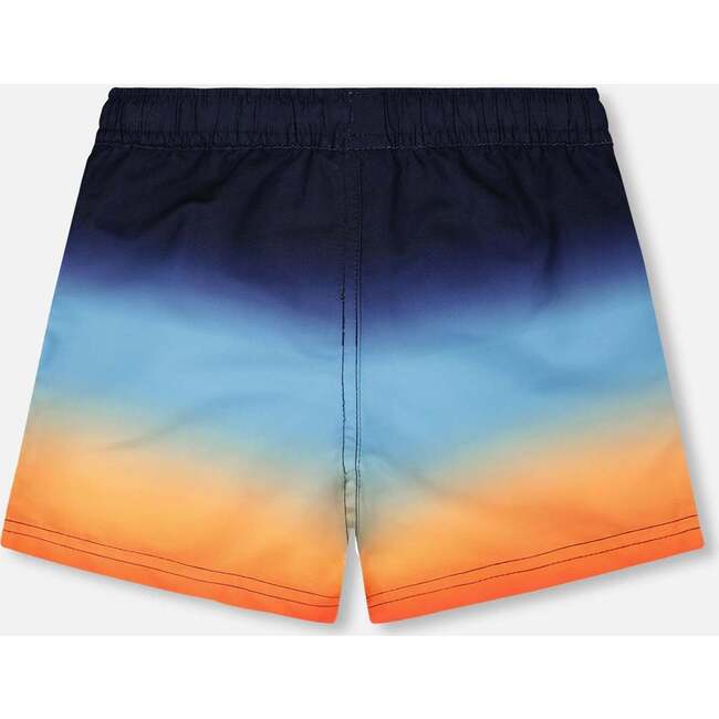 Swim Trunks, Blue And Orange Gradient - Swim Trunks - 4