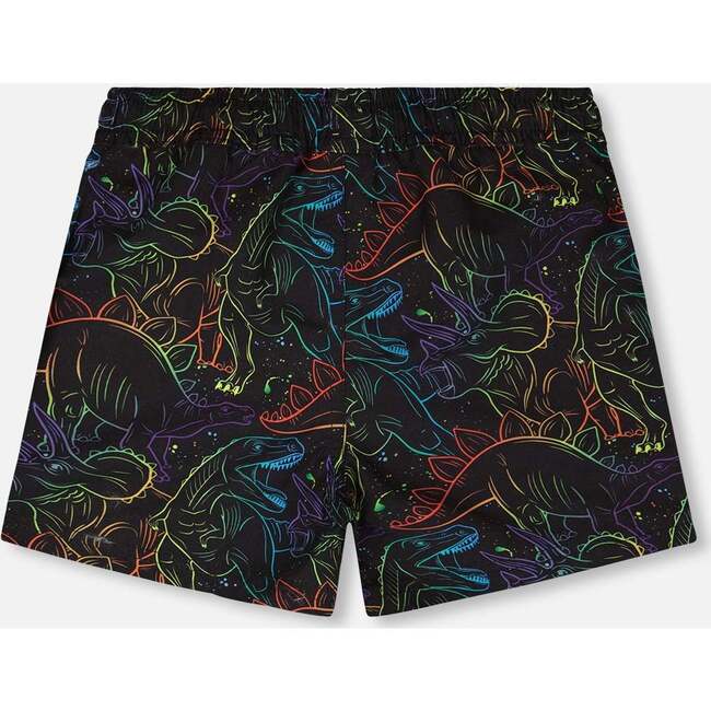 Swim Trunks, Black Dinosaur Print - Swim Trunks - 4