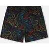 Swim Trunks, Black Dinosaur Print - Swim Trunks - 4