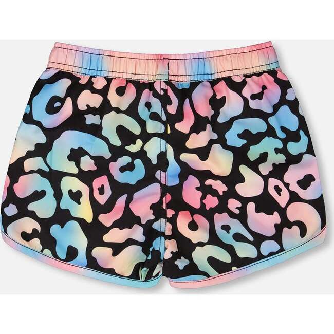 Swim Shorts, Black Leopard Print - Swim Trunks - 3