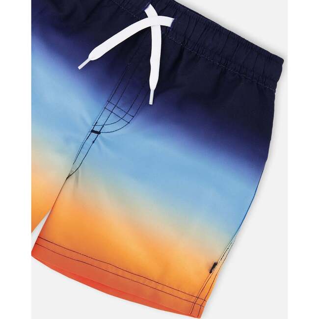 Swim Trunks, Blue And Orange Gradient - Swim Trunks - 5