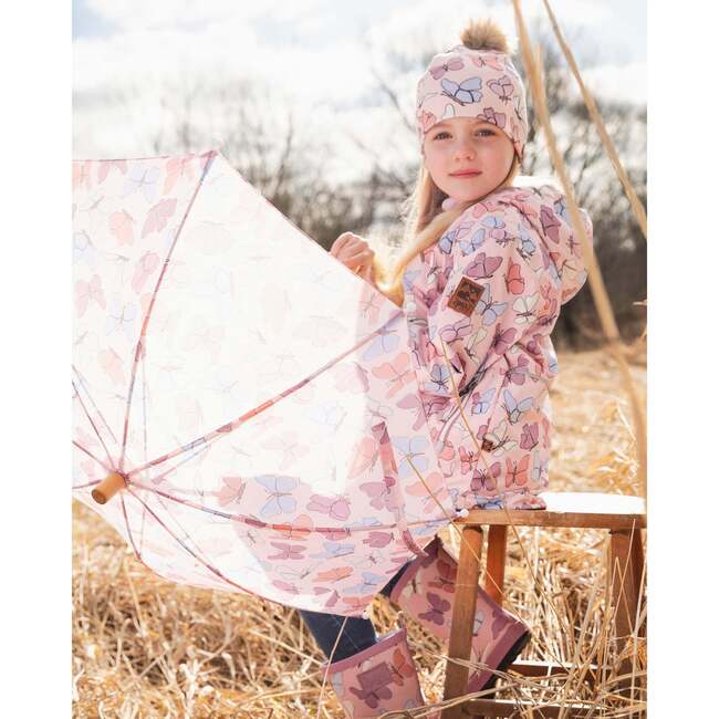 Umbrella, Pink Butterfly Print