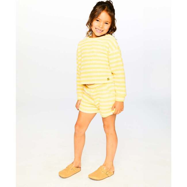 Striped Sweater, Yellow & White Stripes - Sweaters - 3