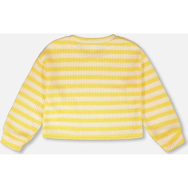 Striped Sweater, Yellow & White Stripes - Sweaters - 4