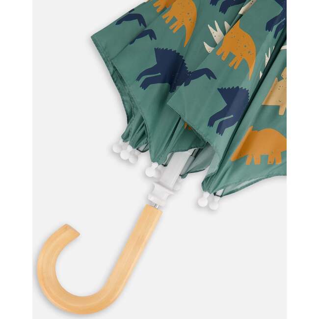 Umbrella, Green Dinosaur Print - Umbrellas - 3