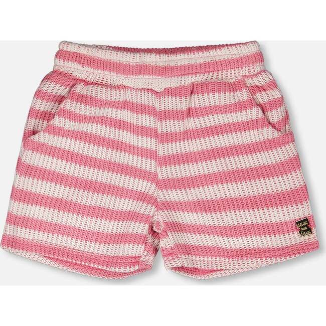 Striped Shorts, Pink & White Stripes