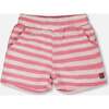 Striped Shorts, Pink & White Stripes - Shorts - 1 - thumbnail