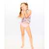 Two-Piece Swimsuit, Pink Hibiscus Print - Two Pieces - 2 - thumbnail