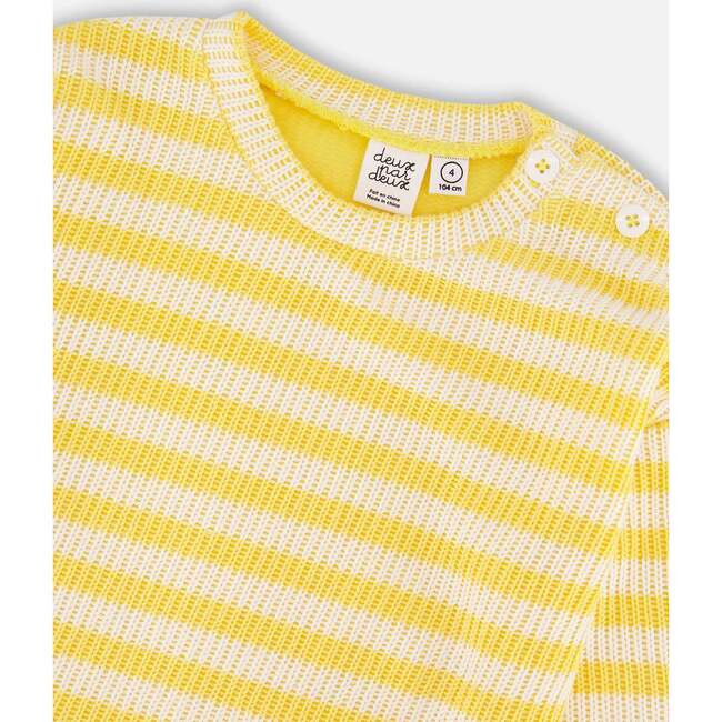 Striped Sweater, Yellow & White Stripes - Sweaters - 5