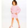 Striped Shorts, Pink & White Stripes - Shorts - 2