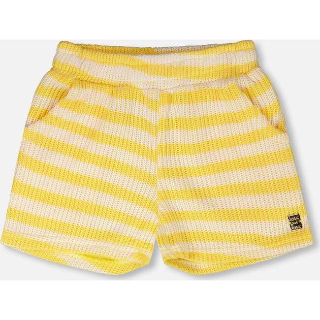 Striped Shorts, Yellow & White Stripes