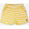 Striped Shorts, Yellow & White Stripes - Shorts - 1 - thumbnail