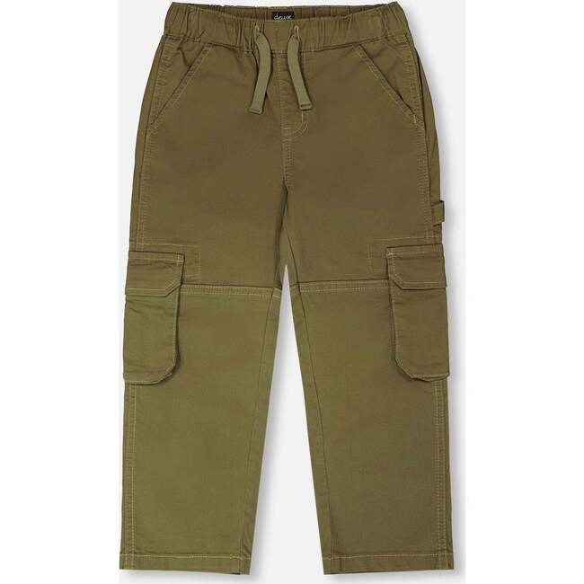Stretch Twill Carpenter Pants, Dark Khaki Green