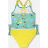 Two-Piece Swimsuit, Green Beach Print - Two Pieces - 3