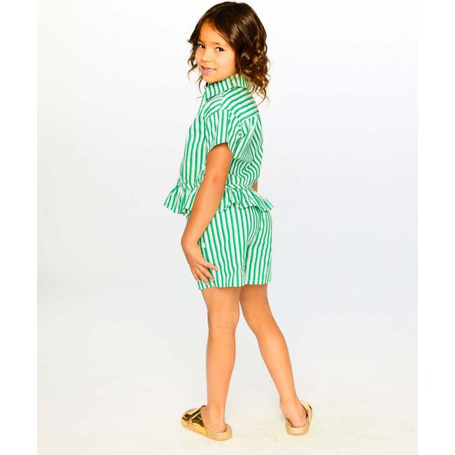Striped Shorts, Green Stripes