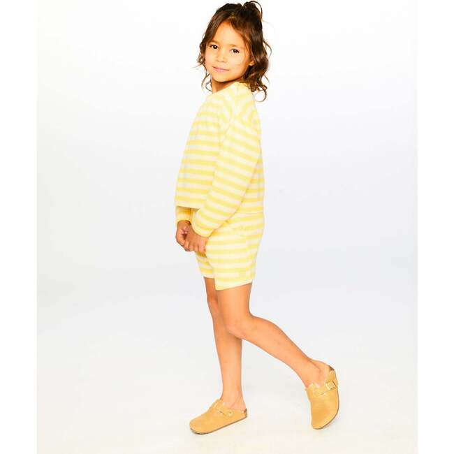 Striped Shorts, Yellow & White Stripes - Shorts - 3