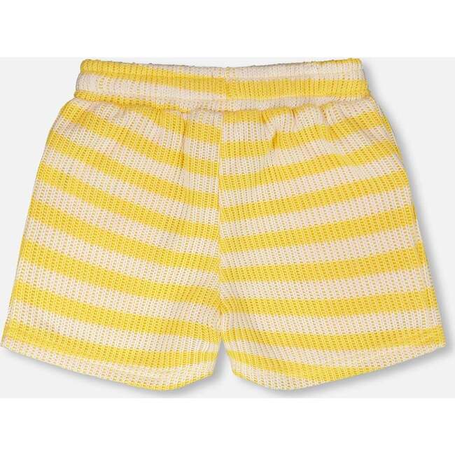 Striped Shorts, Yellow & White Stripes - Shorts - 4