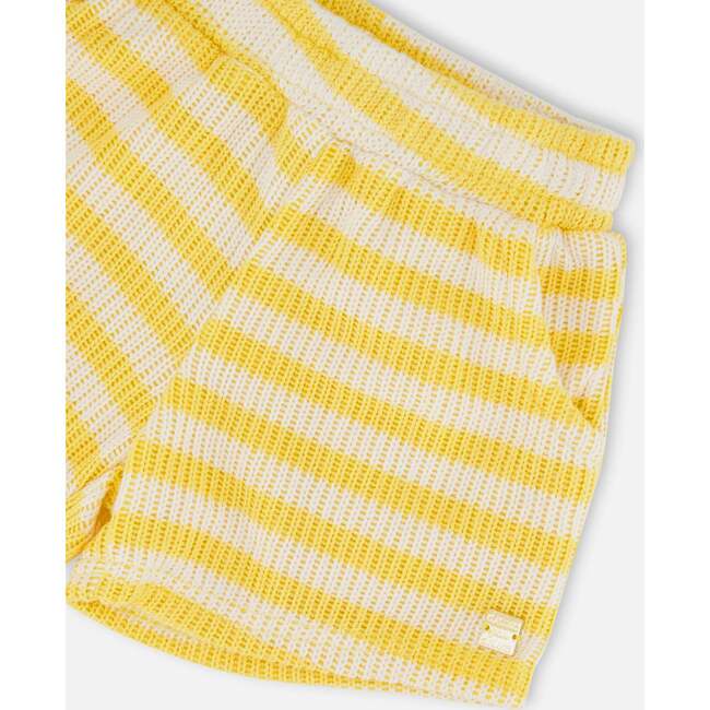 Striped Shorts, Yellow & White Stripes - Shorts - 5