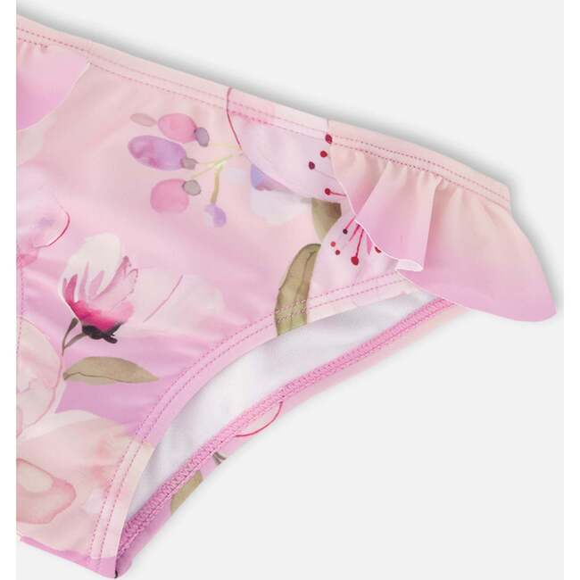 Two-Piece Swimsuit, Purple Flower Print - Two Pieces - 7