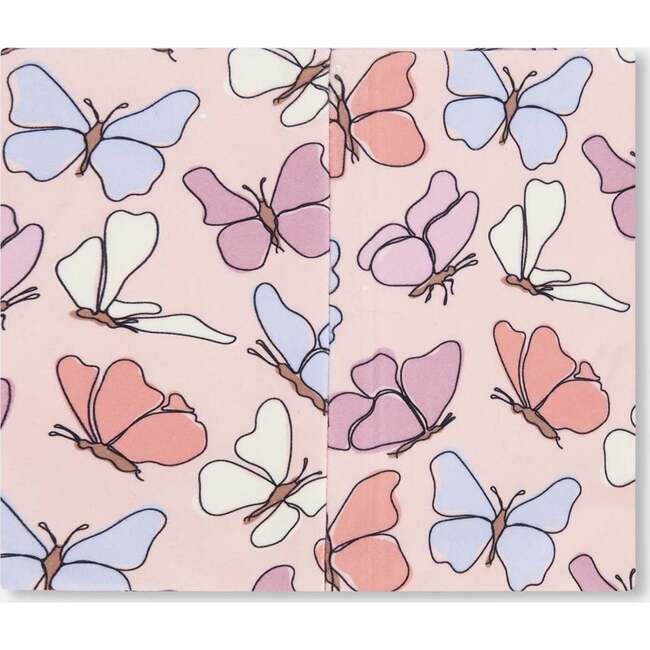 Stretch Jersey Neck Tube, Pink Printed Butterflies