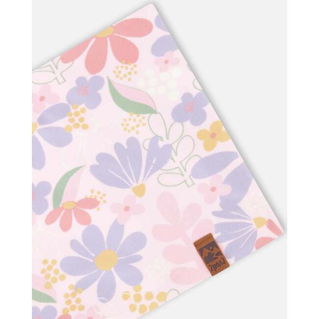 Stretch Jersey Neck Tube, Pink Flower Print - Scarves - 3