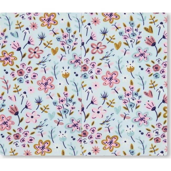 Stretch Jersey Neck Tube, Blue Mini Flower Print