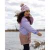 Stretch Jersey Hat With Pompom, Pink Printed Butterflies - Winter Hats - 3