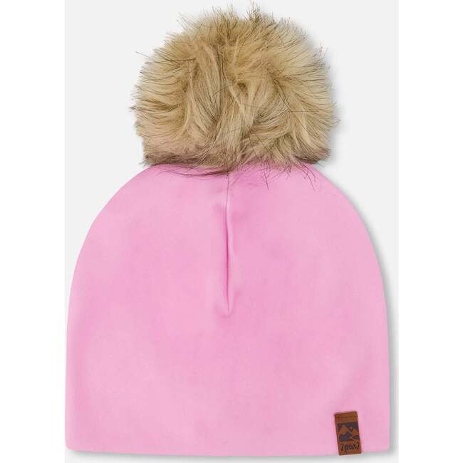 Stretch Jersey Hat With Pompom, Pink