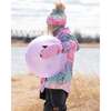 Stretch Jersey Hat With Pompom, Multicolored Printed Smileys - Winter Hats - 2