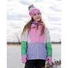 Stretch Jersey Hat With Pompom, Multicolored Printed Smileys - Winter Hats - 3