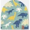 Stretch Jersey Beanie, Green Dinosaur Print - Winter Hats - 1 - thumbnail