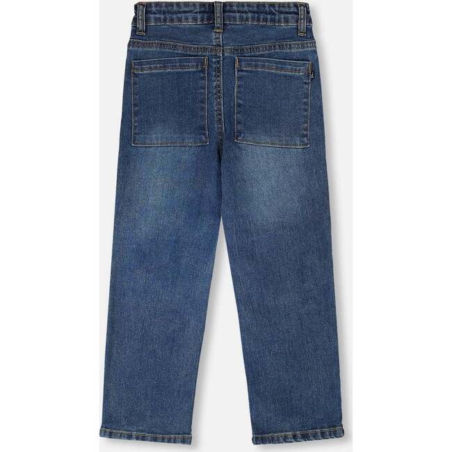 Stretch Jeans, Navy Blue Denim - Jeans - 3