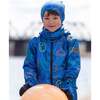 Stretch Jersey Beanie, Blue Printed Smileys - Winter Hats - 2