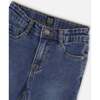 Stretch Jeans, Navy Blue Denim - Jeans - 4