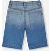 Stretch Jean Bermuda, Grey To Blue Gradient - Shorts - 3