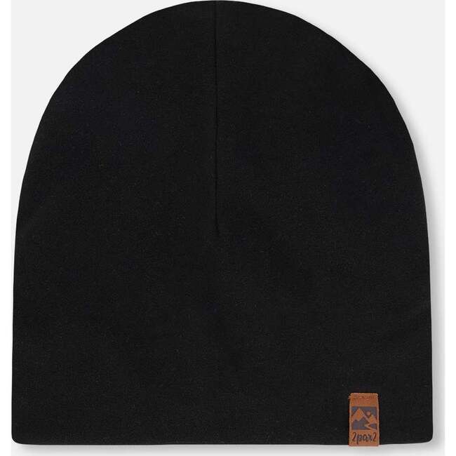 Stretch Jersey Beanie, Black