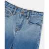 Stretch Jean Bermuda, Grey To Blue Gradient - Shorts - 4
