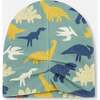 Stretch Jersey Beanie, Green Dinosaur Print - Winter Hats - 4
