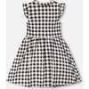 Sleeveless Button Down Dress, Black Gingham - Dresses - 3