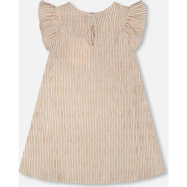 Striped Dress, Off White And Sand Stripes - Dresses - 3