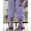 Short Rain Boots In Natural Rubber, Lavender - Boots - 2