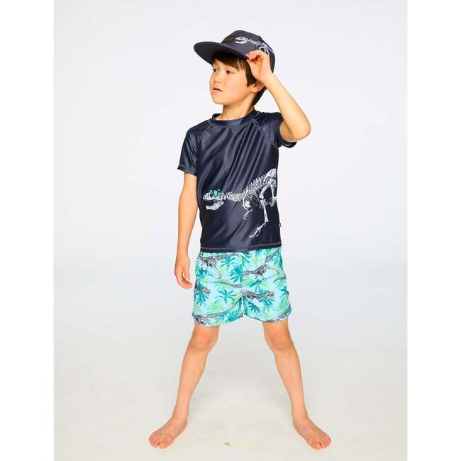Short Sleeve Rashguard, Black - Rash Guards - 3