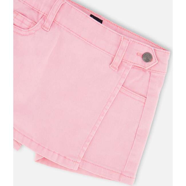 Stretch Twill Skort, Pink - Skirts - 4