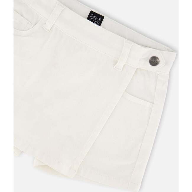 Stretch Twill Skort, White - Skirts - 4