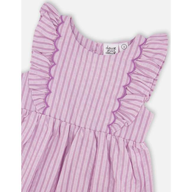 Striped Dress, Lavender Stripes - Dresses - 6
