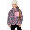 Sherpa Jacket, Pink Flowers - Fleece & Sherpa Jackets - 2