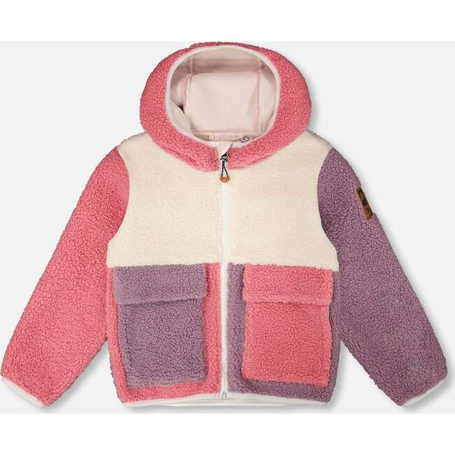 Sherpa Jacket, Pink Colorblock