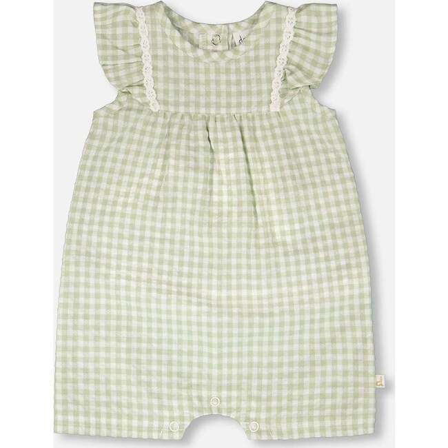 Romper, Green Gingham