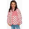 Sherpa Jacket, Pink Checkerboard - Fleece & Sherpa Jackets - 2